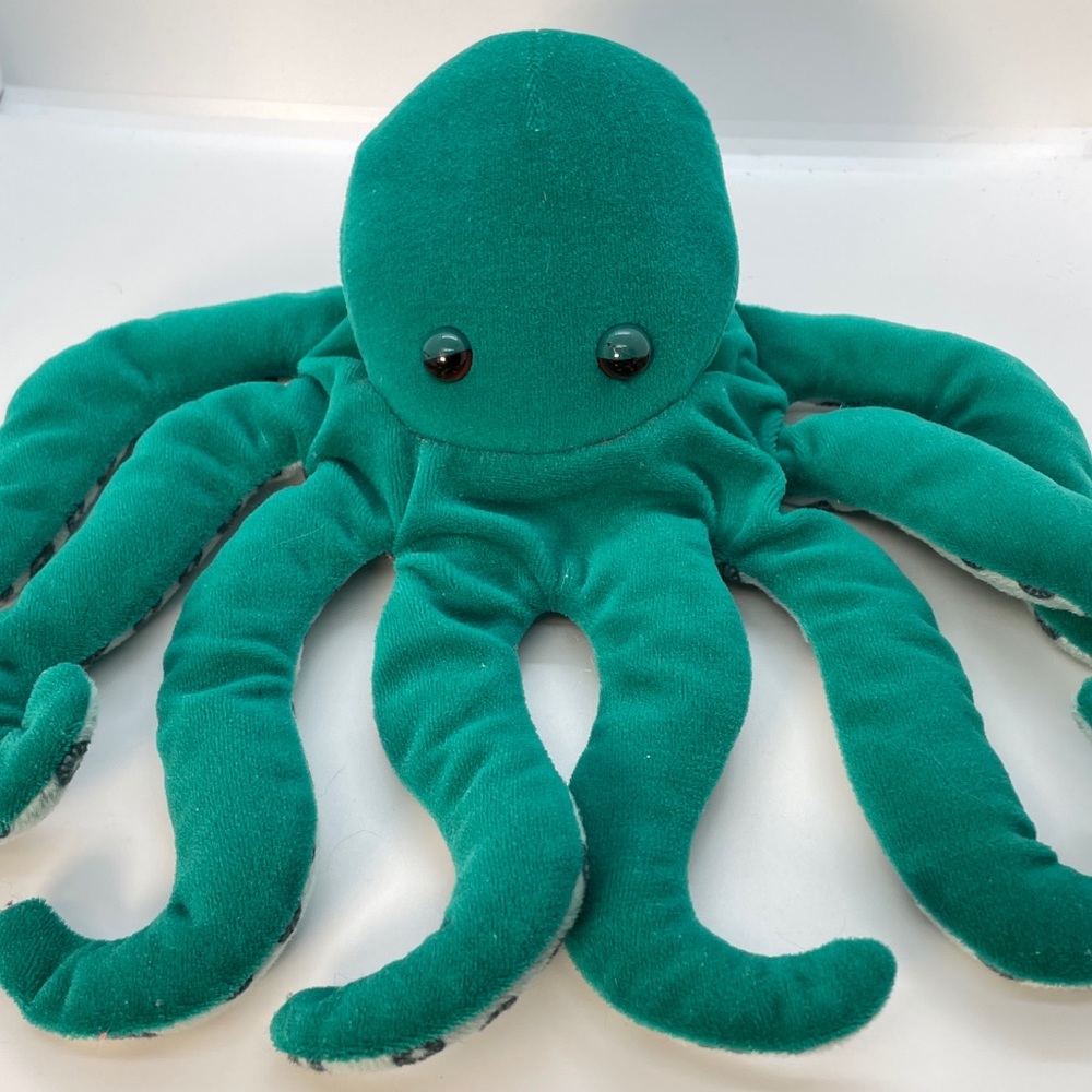 Beautiful Teal Folkmanis Octopus Puppet Plush